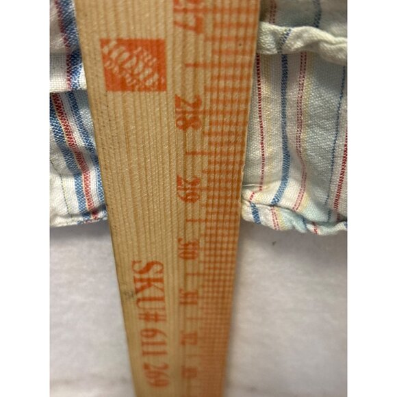 RIG Mens Short Sleeve Striped Shirt Size 42 Casual Cotton Linen Blend - Picture 6 of 10